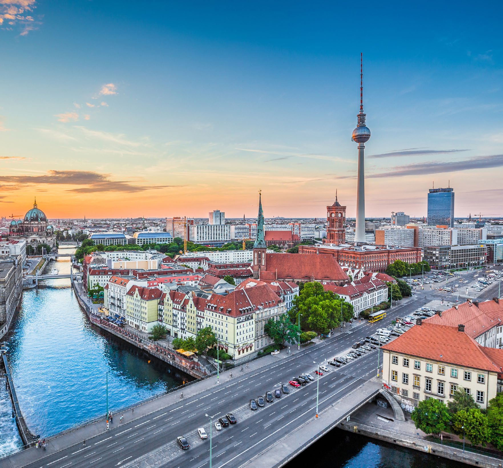 Blick über Berlin mit Fernsehturm